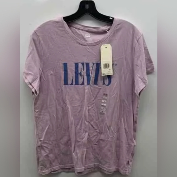 Levi Logo Perfect Tee Purple Shirt Size L NWT MSRP 24.50 - Picture 3 of 7